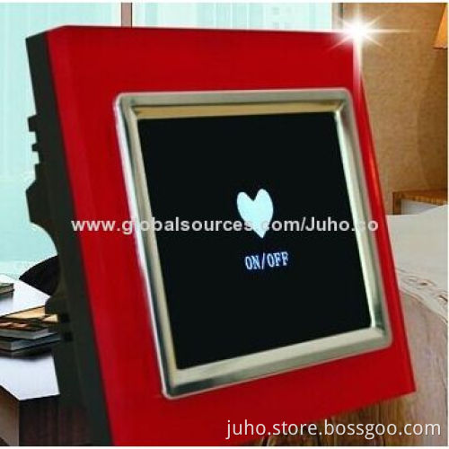 Intelligent Touch Home Automation Two-way Switch with CE, RoHS Marks, Silver-gilt Decorative Frame